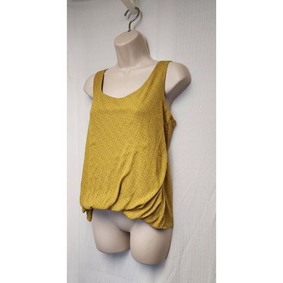 LOFT Women Polka Dots Yellow/White Sleeveless Blouse Size Small - Picture 5 of 8